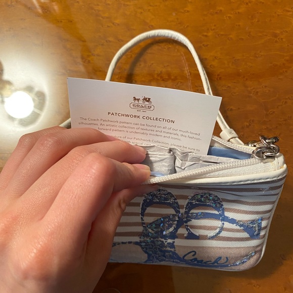 Coach Patchwork Sequined Wristlet - Picture 6 of 7